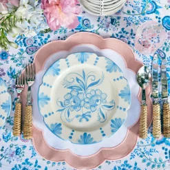 New Mrs. Alice Seville Blue Gardenia Dinner Plate