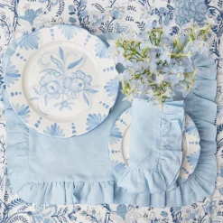 Mrs. Alice Seville Blue Gardenia Dinner Plate (Set Of 4)