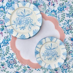 New Mrs. Alice Seville Blue Gardenia Starter Plate (Set Of 4)