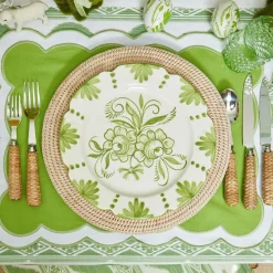 Discount Mrs. Alice Seville Green Gardenia Dinner Plates (Set Of 4)