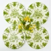 New Mrs. Alice Seville Green Gardenia Dinner & Starter Plates (Set Of 8)