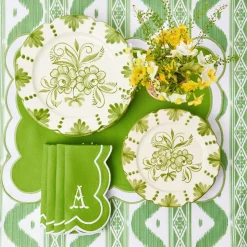 Sale Mrs. Alice Seville Green Gardenia Dinner Plates (Set Of 4)