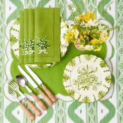 Best Mrs. Alice Seville Green Gardenia Starter Plates (Set Of 4)