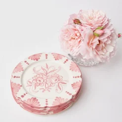 Clearance Mrs. Alice Seville Pink Gardenia Dinner Plate (Set Of 4)