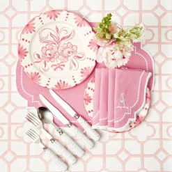 Clearance Mrs. Alice Seville Pink Gardenia Dinner Plate (Set Of 4)