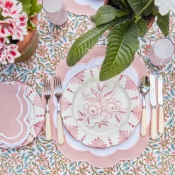 Sale Mrs. Alice Seville Pink Gardenia Dinner Plate (Set Of 4)
