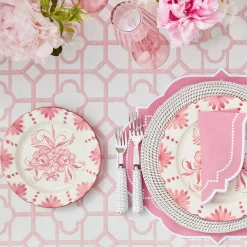 Outlet Mrs. Alice Seville Pink Gardenia Dinner & Starter Plates (Set Of 8)