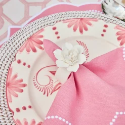 New Mrs. Alice Seville Pink Gardenia Dinner & Starter Plates (Set Of 8)