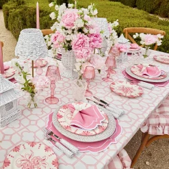 New Mrs. Alice Seville Pink Gardenia Dinner & Starter Plates (Set Of 8)