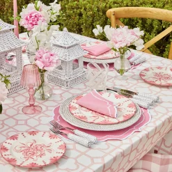 New Mrs. Alice Seville Pink Gardenia Starter Plate (Set Of 4)