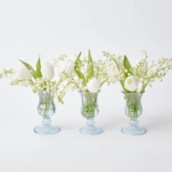 Outlet Mrs. Alice Small Blue Fluted Vase (Set Of 3)