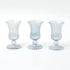 Outlet Mrs. Alice Small Blue Fluted Vase (Set Of 3)