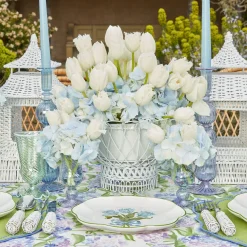 Outlet Mrs. Alice Small Blue Fluted Vase (Set Of 3)