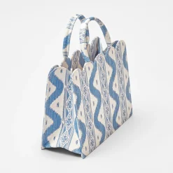 Sale Mrs. Alice Small Tote Bag (Blue Ikat)