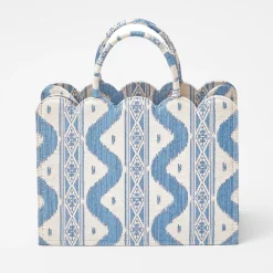 Sale Mrs. Alice Small Tote Bag (Blue Ikat)