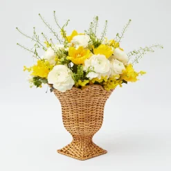 Clearance Mrs. Alice Small Natural Rattan Urn Vase