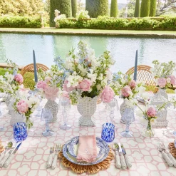 New Mrs. Alice Small White Rattan Urn Vase