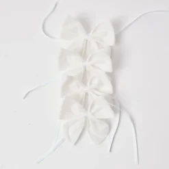 New Mrs. Alice Snow White Velvet Napkin Bows (Set Of 4)