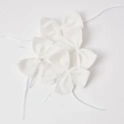 New Mrs. Alice Snow White Velvet Napkin Bows (Set Of 4)