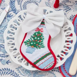 New Mrs. Alice Snow White Velvet Napkin Bows (Set Of 4)