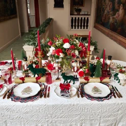 Hot Mrs. Alice Snowflake Applique Tablecloth