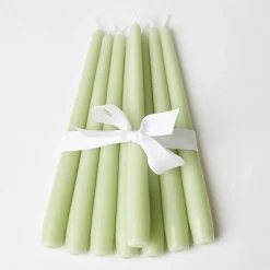 New Mrs. Alice Spring Green Candles (Set Of 8)