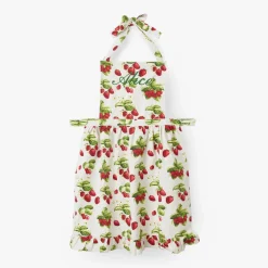 New Mrs. Alice Strawberry Frilled Apron