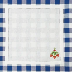 Online Mrs. Alice Strawberry White Linen Embroidered Napkins (Set Of 4)