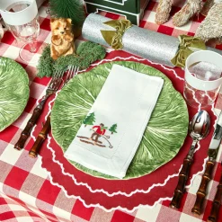 Discount Mrs. Alice Swiss Red Gingham Tablecloth