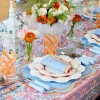 New Mrs. Alice Sylvie Blue & Orange Placemats (Set Of 4)