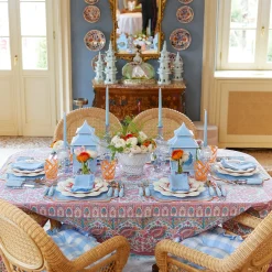 New Mrs. Alice Sylvie Blue & Orange Placemats (Set Of 4)