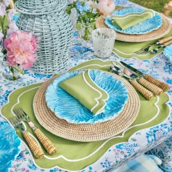 Online Mrs. Alice Sylvie Green Embroidered Napkins (Set Of 4)