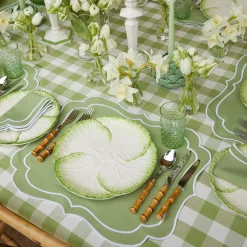 Outlet Mrs. Alice Sylvie Green Embroidered Placemats (Set Of 4)