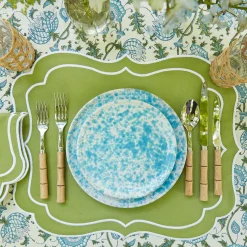 Outlet Mrs. Alice Sylvie Green Embroidered Placemats (Set Of 4)