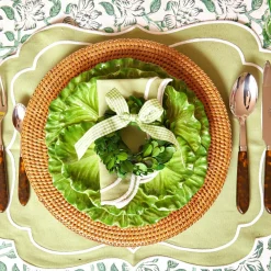 Online Mrs. Alice Sylvie Green Embroidered Placemats & Napkins (Set Of 4)