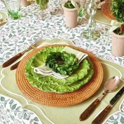 Online Mrs. Alice Sylvie Green Embroidered Placemats & Napkins (Set Of 4)