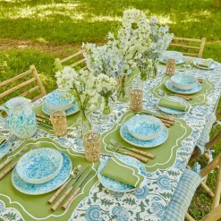 Online Mrs. Alice Sylvie Green Embroidered Placemats & Napkins (Set Of 4)