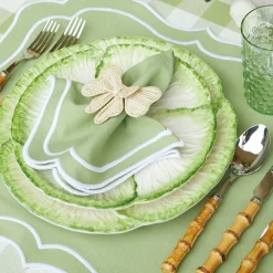 Online Mrs. Alice Sylvie Green Embroidered Placemats & Napkins (Set Of 4)