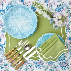 Online Mrs. Alice Sylvie Green Embroidered Placemats & Napkins (Set Of 4)