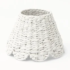 Mrs. Alice Tall Rechargeable Lamp With White Seagrass Lampshade