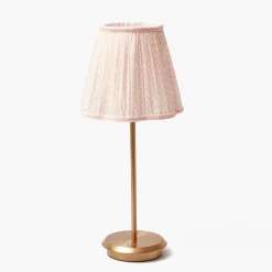Best Mrs. Alice Tall Rechargeable Lamp With Pink Lotus Lampshade