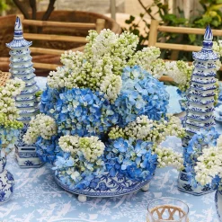 Mrs. Alice Three Piece Chinoiserie Vase