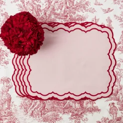Clearance Mrs. Alice Valerie Pink Placemats (Set Of 4)