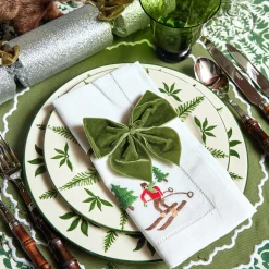 Best Mrs. Alice White Embroidered Skier Napkins (Set Of 4)