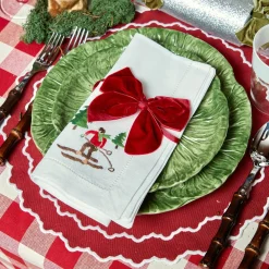 Best Mrs. Alice White Embroidered Skier Napkins (Set Of 4)