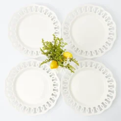Online Mrs. Alice White Lace Dinner Plates (Set Of 4)