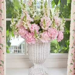 Outlet Mrs. Alice White Liliana Scalloped Rattan Urn