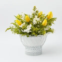 Outlet Mrs. Alice White Metal Planter