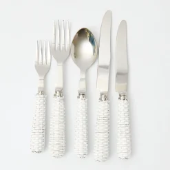 Online Mrs. Alice White Rattan Cutlery (5 Piece)