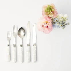 Online Mrs. Alice White Rattan Cutlery (5 Piece)